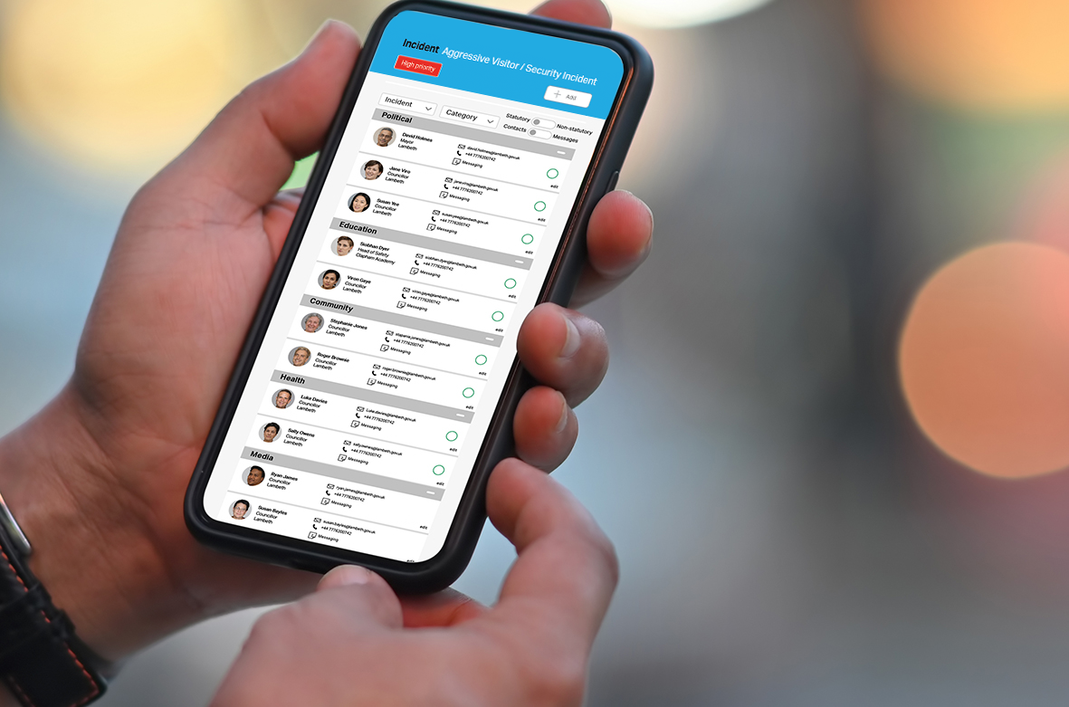 Alerted groups can be selected for incident types.